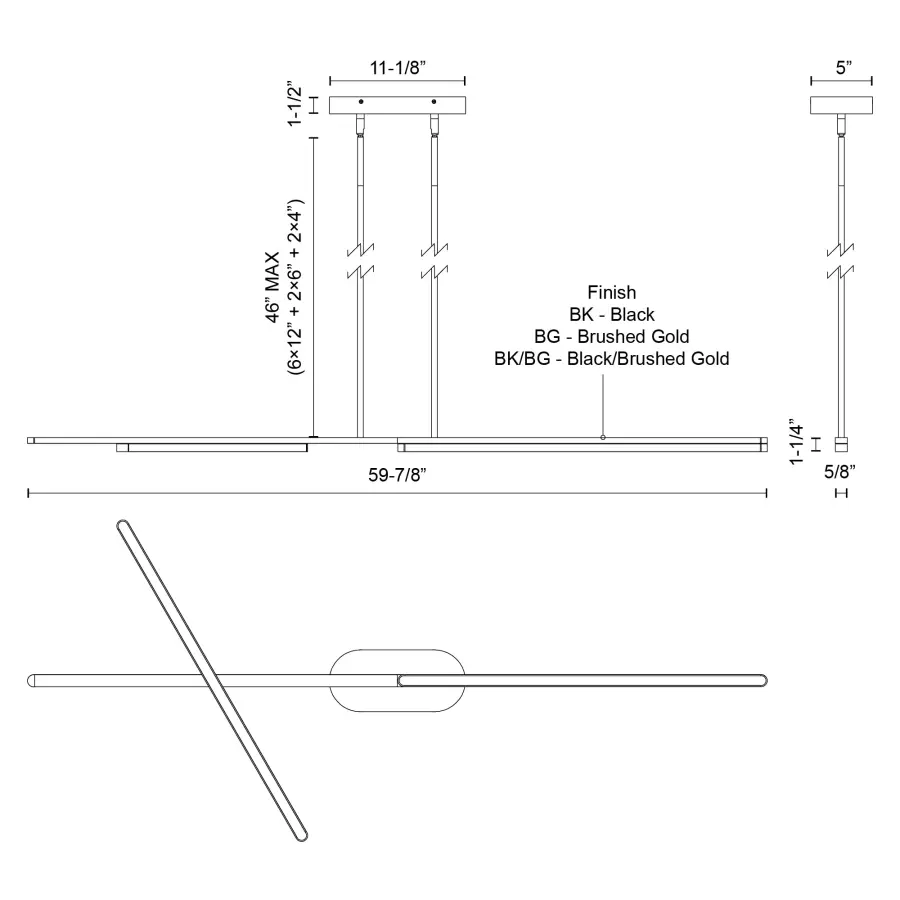 Shift 60-Inch Linear Pendant - Image 8