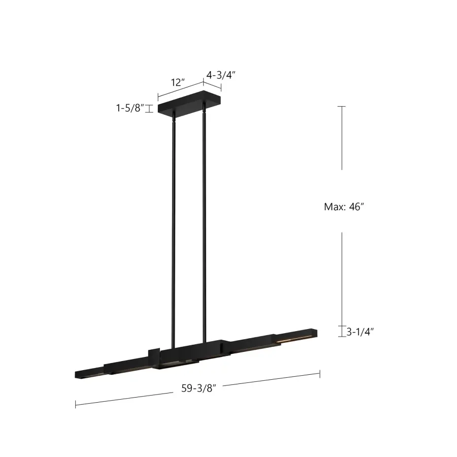 Enzo 60-Inch Linear Pendant - Image 7