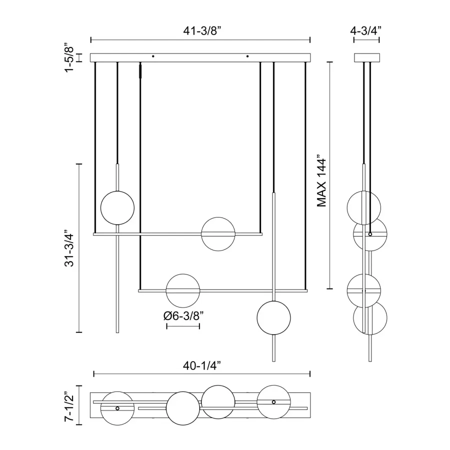 Tagliato 40-Inch Linear Pendant - Image 8