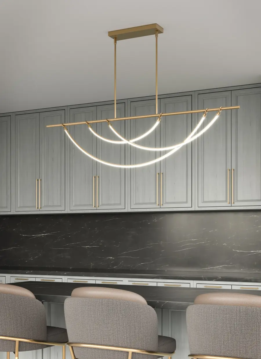 Aryas 48-Inch Linear Pendant in Urban Bronze - Image 3