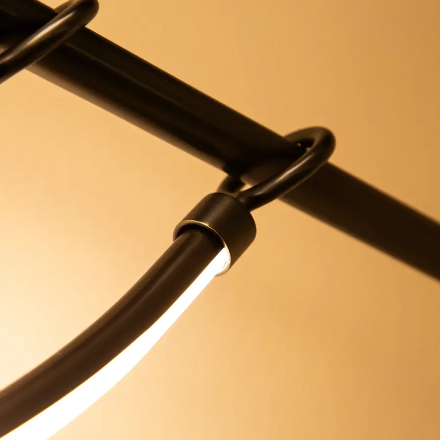 Aryas 60-Inch Linear Pendant in Vintage Brass - Image 13