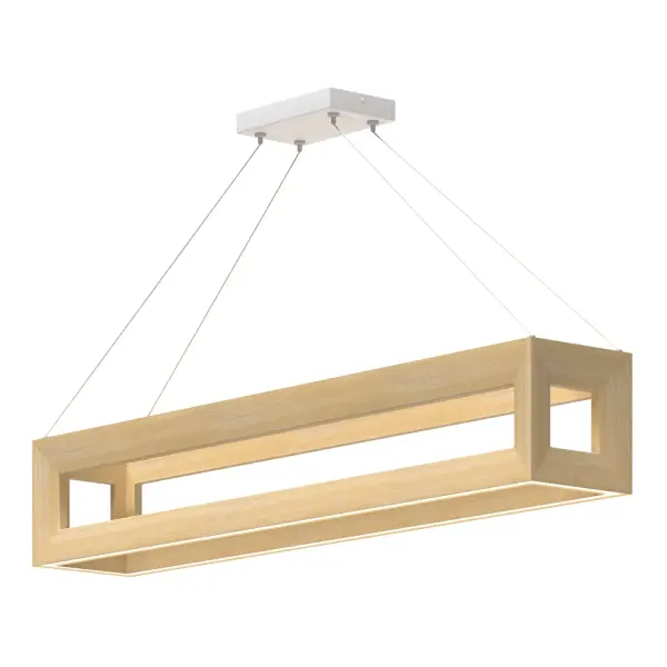 Morina 42-Inch Linear Pendant in White Oak - Image 2