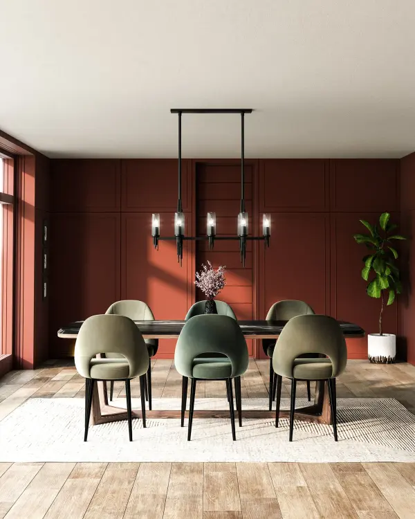 Torres 38-Inch Linear Pendant in Vintage Brass with Ribbed Crystal - Image 3