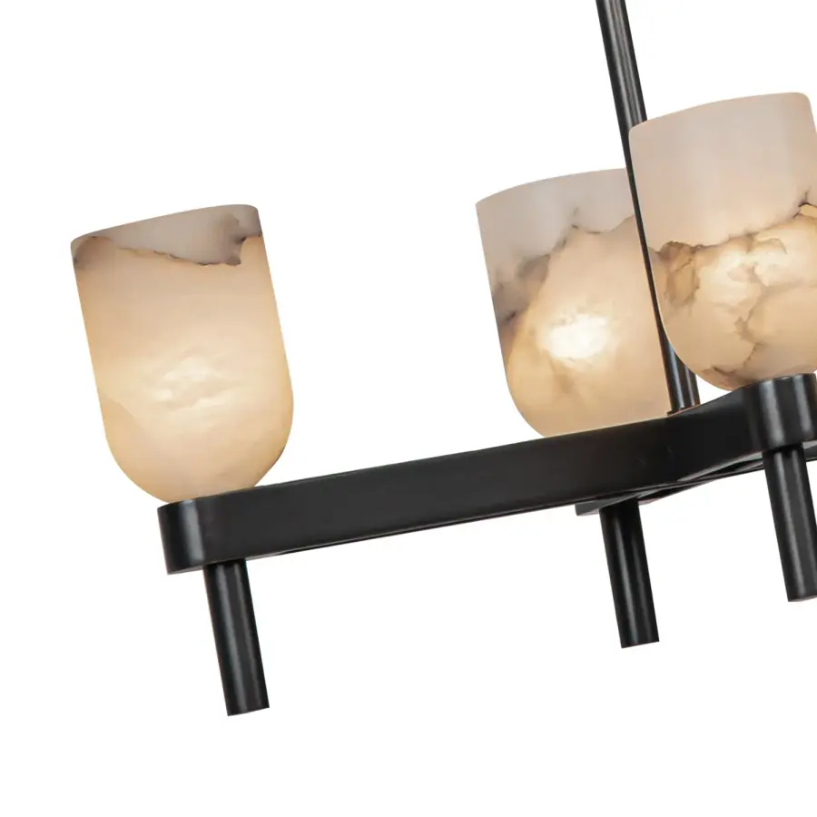 Lucian 52-Inch Linear Pendant in Polished Nickel with Alabaster - Image 14