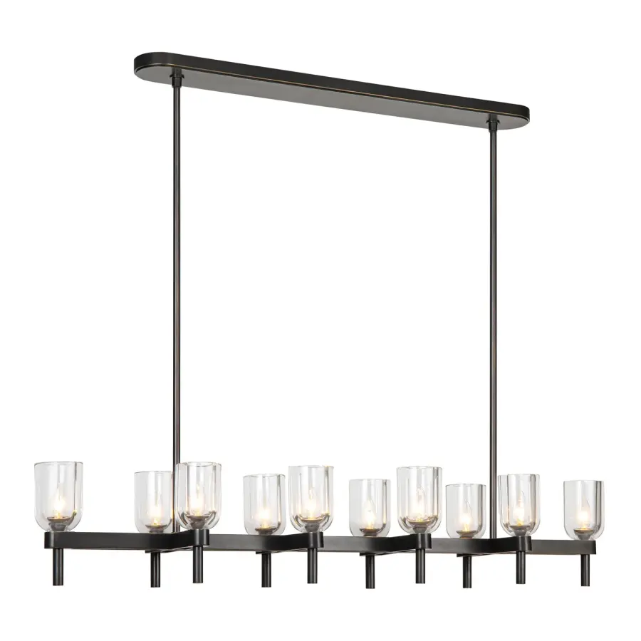 Lucian 52-Inch Linear Pendant in Polished Nickel with Alabaster - Image 15