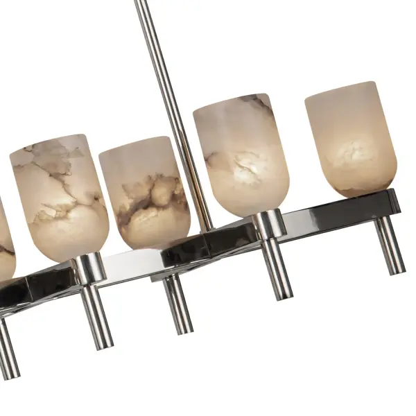 Lucian 52-Inch Linear Pendant in Polished Nickel with Alabaster - Image 18
