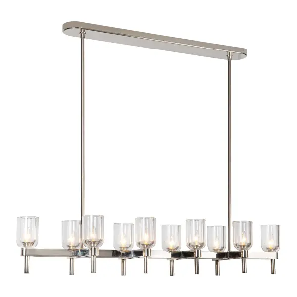 Lucian 52-Inch Linear Pendant in Polished Nickel with Alabaster - Image 19