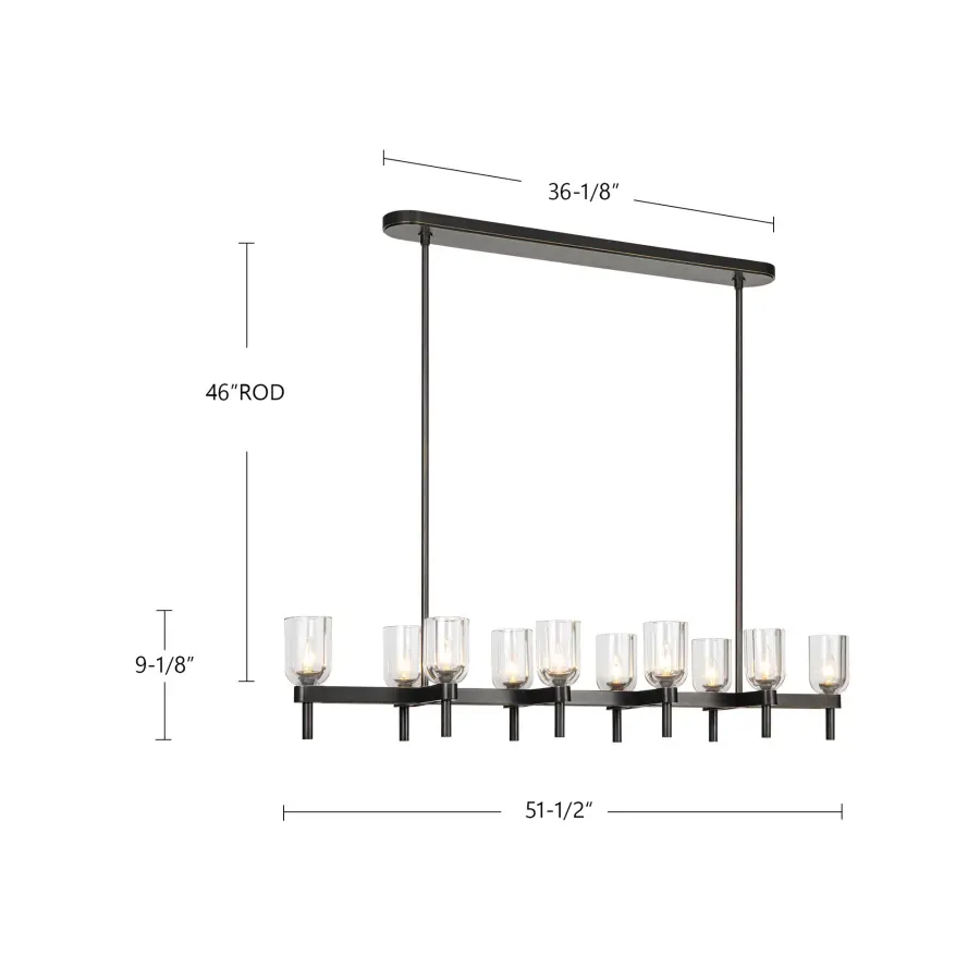 Lucian 52-Inch Linear Pendant in Polished Nickel with Alabaster - Image 21