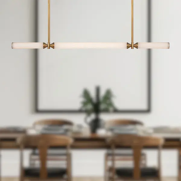 Art Deco Glamour Meets Modern LED Efficiency in Statement Linear Pendant - Image 2