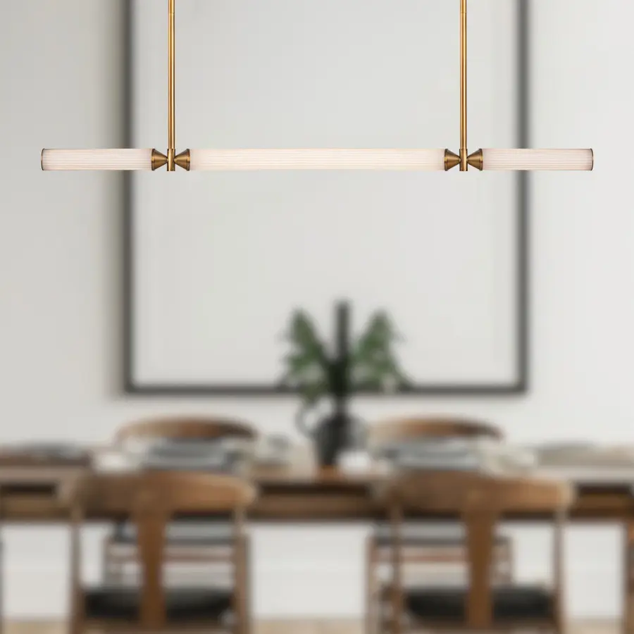Art Deco Glamour Meets Modern LED Efficiency in Statement Linear Pendant - Image 4