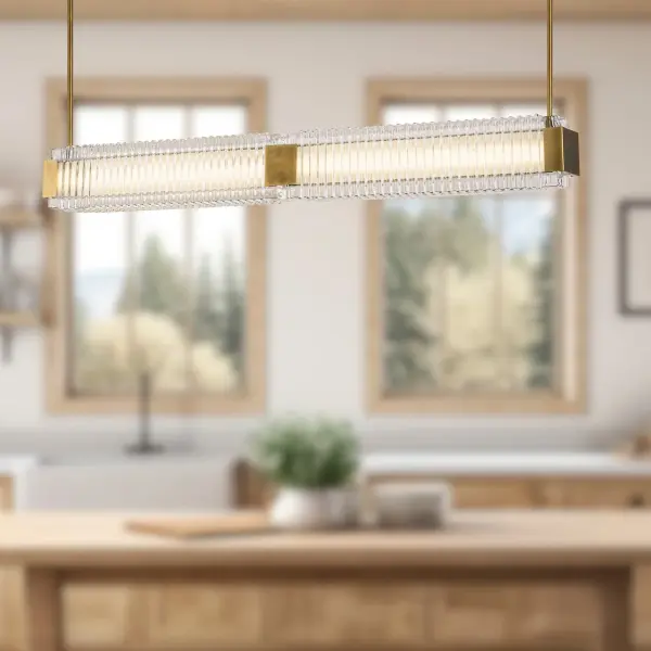 Alai 47-Inch Linear Pendant in Vintage Brass - Image 3