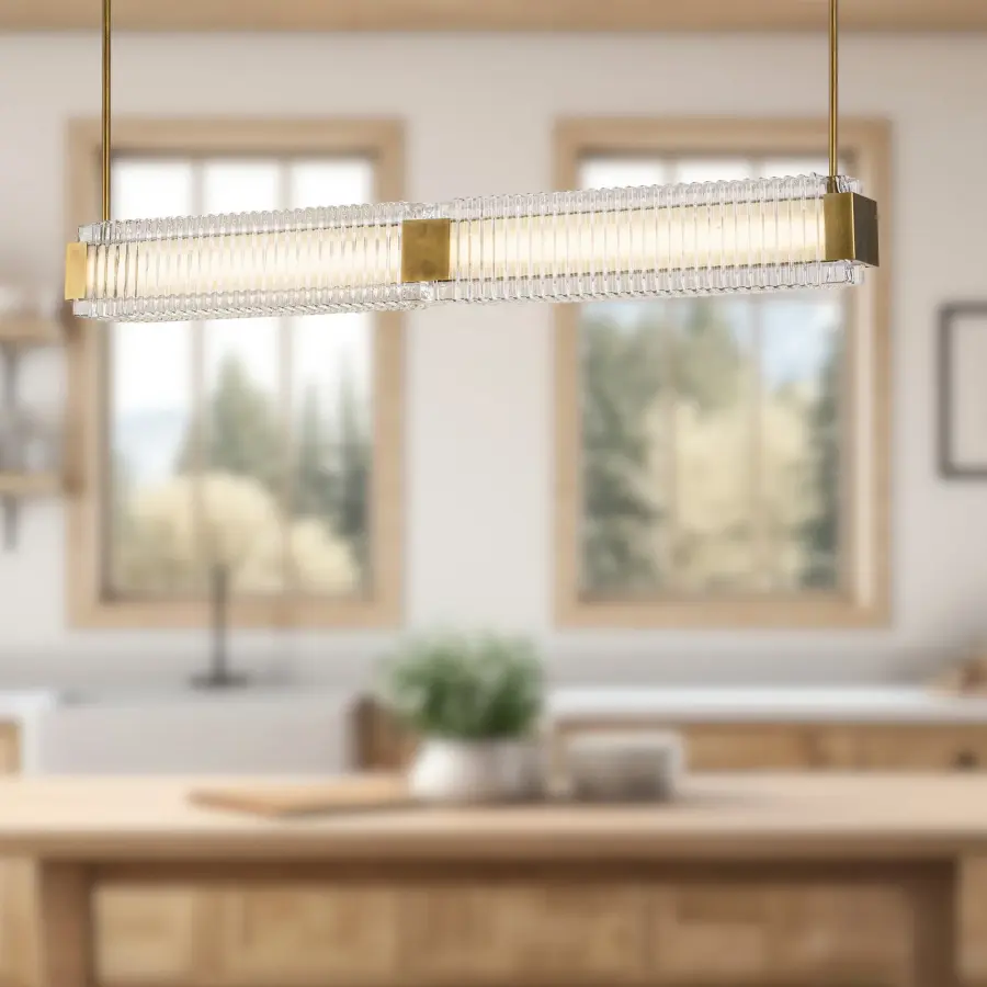 Alai 47-Inch Linear Pendant in Vintage Brass - Image 3