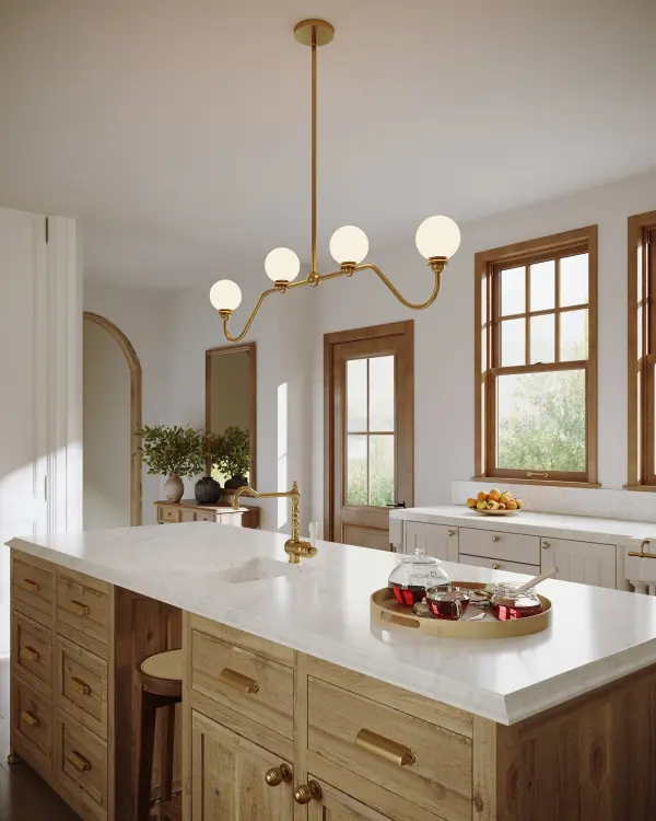 Beckett 48-Inch Linear Pendant in Brushed Gold - Image 3