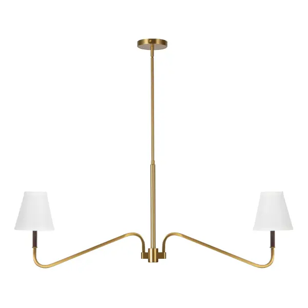 Sloan 42-Inch Linear Pendant in Matte Black with White Linen Shades - Image 11