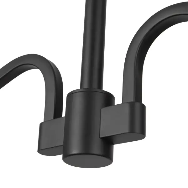 Sloan 42-Inch Linear Pendant in Matte Black with White Linen Shades - Image 5