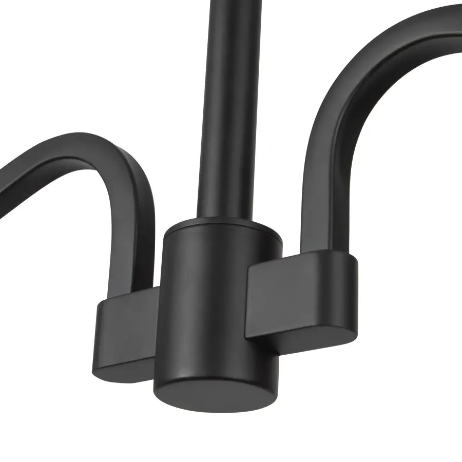 Sloan 42-Inch Linear Pendant in Matte Black with White Linen Shades - Image 5