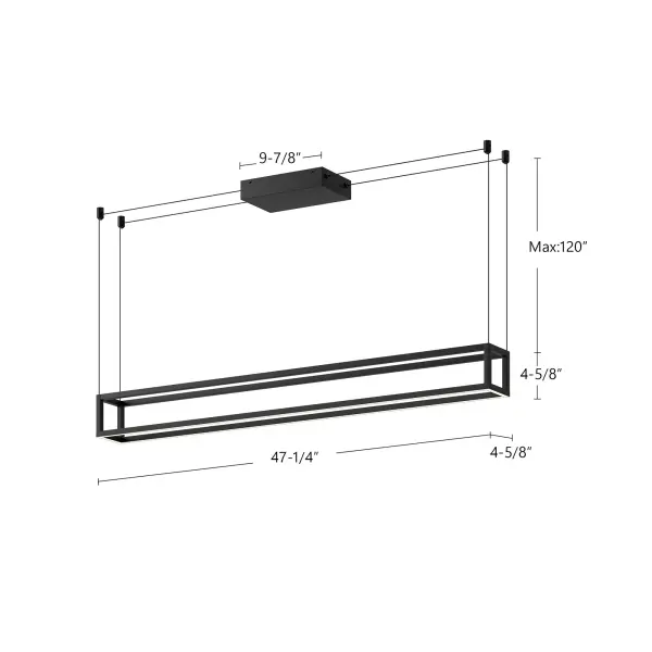 Plaza 48-Inch Linear Pendant in White - Image 12
