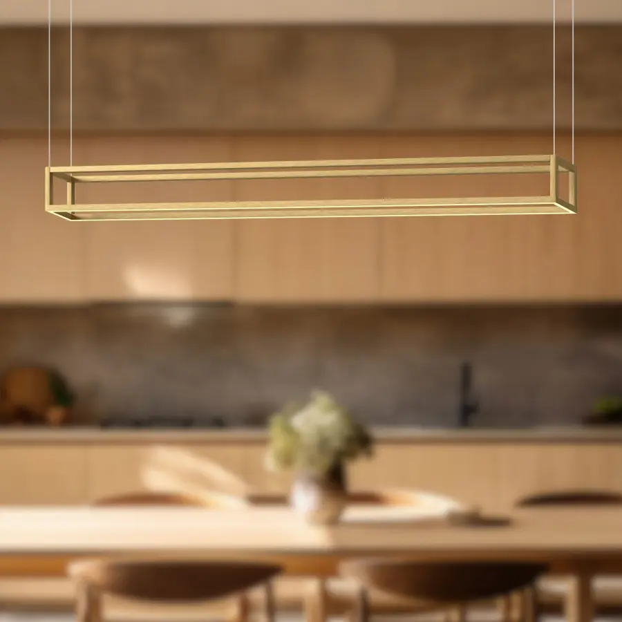 Plaza 60-Inch Linear Pendant in White - Image 2