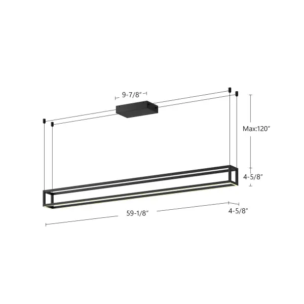 Plaza 60-Inch Linear Pendant in White - Image 12