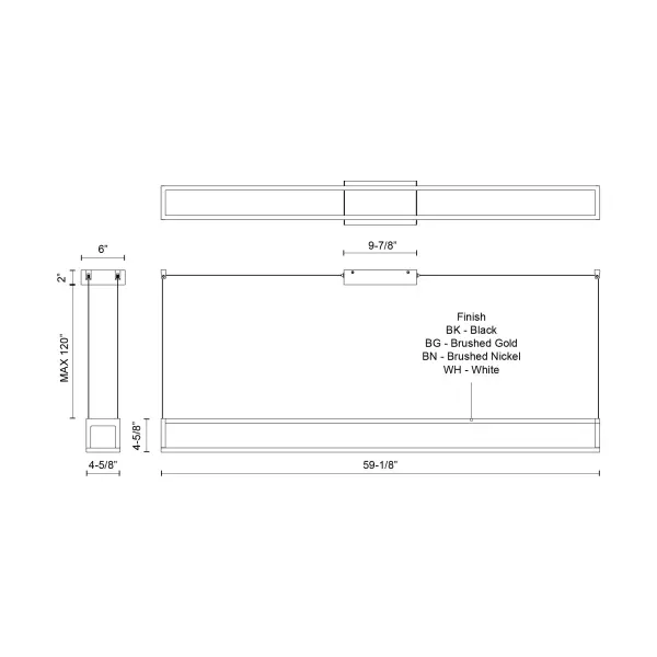 Plaza 60-Inch Linear Pendant in White - Image 13