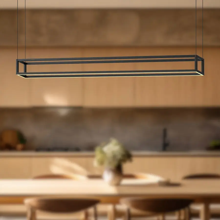 Plaza 60-Inch Linear Pendant in White - Image 3