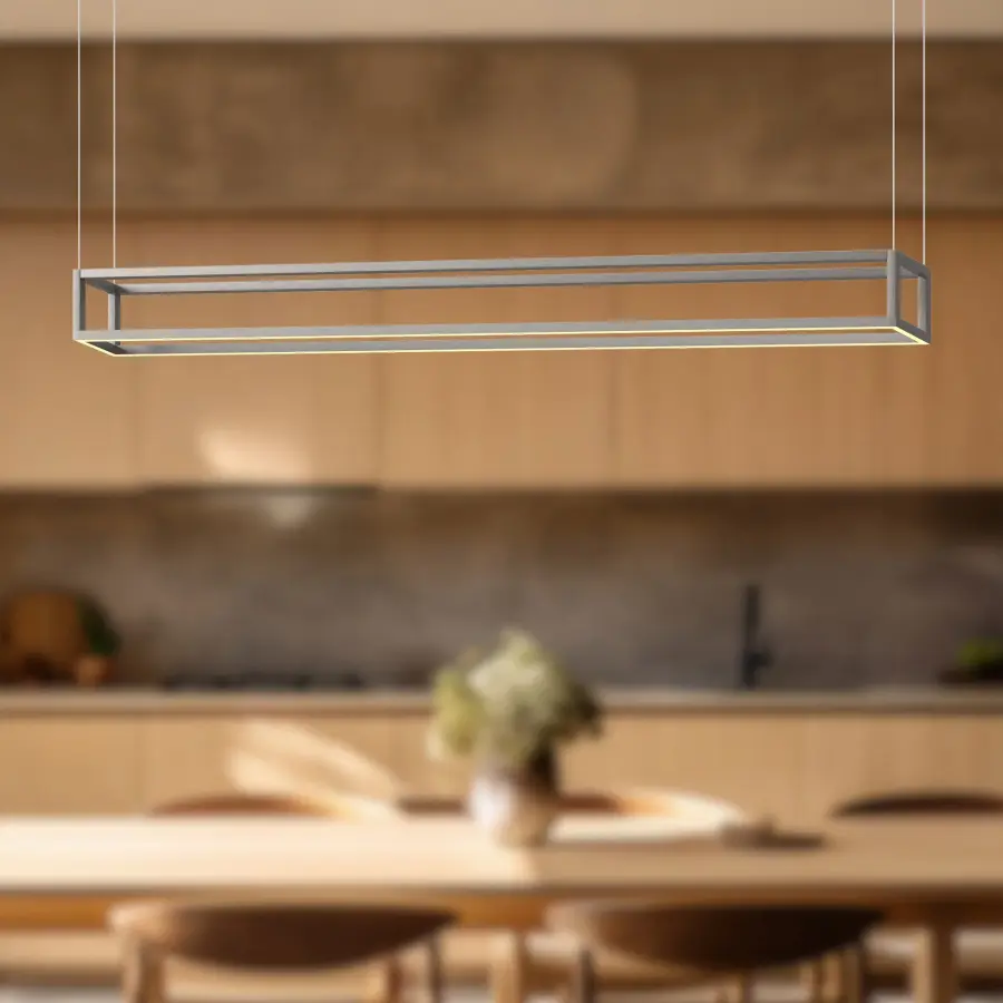 Plaza 60-Inch Linear Pendant in White - Image 4