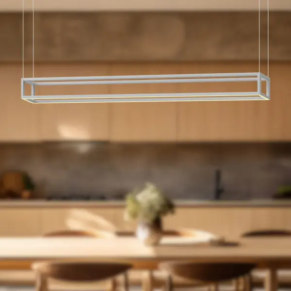 Plaza 60-Inch Linear Pendant in White - Image 5