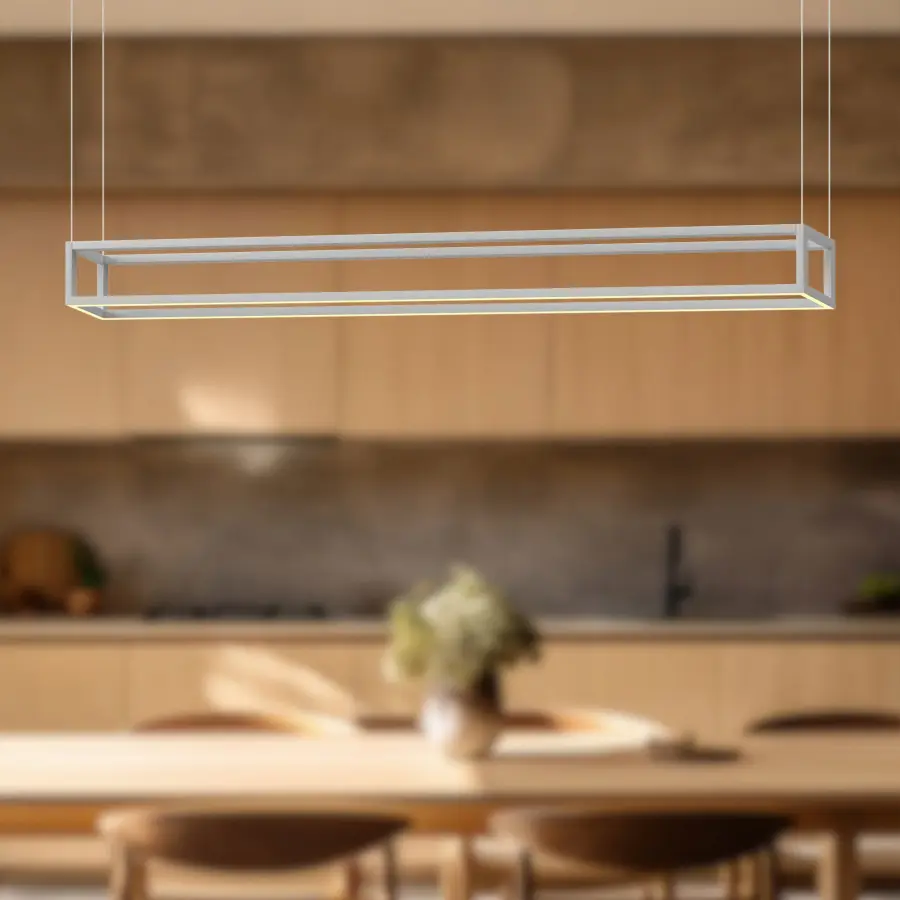 Plaza 60-Inch Linear Pendant in White - Image 5