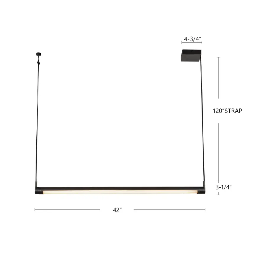 Laurence 41-Inch Linear Pendant in Vintage Brass - Image 12