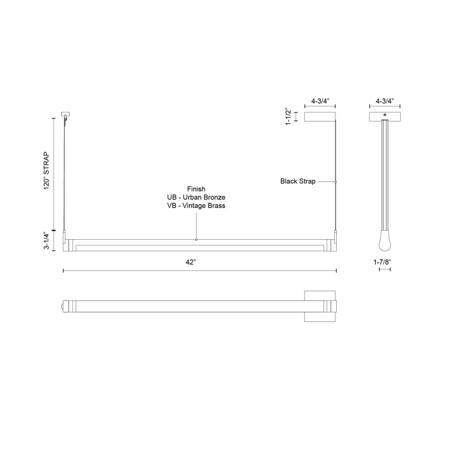 Laurence 41-Inch Linear Pendant in Urban Bronze - Image 13