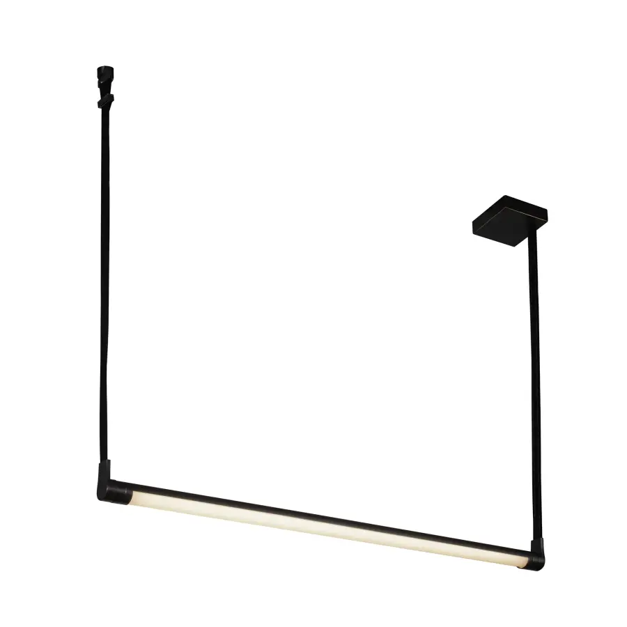 Laurence 41-Inch Linear Pendant in Vintage Brass - Image 10