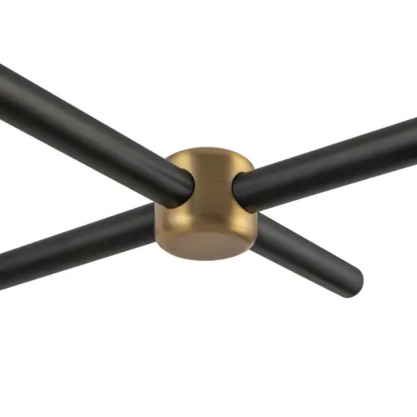 Colby 52-Inch Linear Pendant in Matte Black with Tan Jute - Image 6
