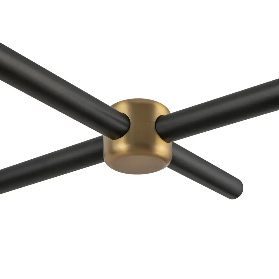 Colby 52-Inch Linear Pendant in Matte Black with Tan Jute - Image 6