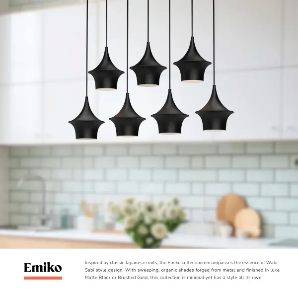 Emiko 36-Inch Linear Pendant in Brushed Gold - Image 5