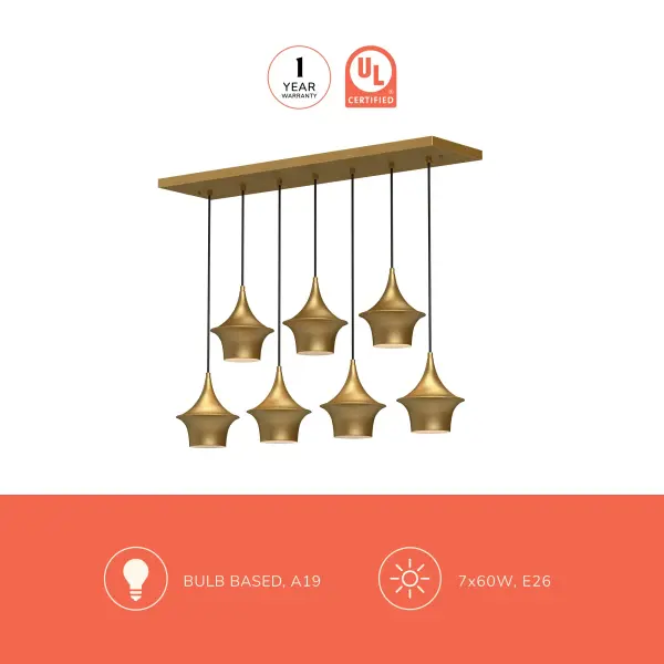 Emiko 36-Inch Linear Pendant in Brushed Gold - Image 6