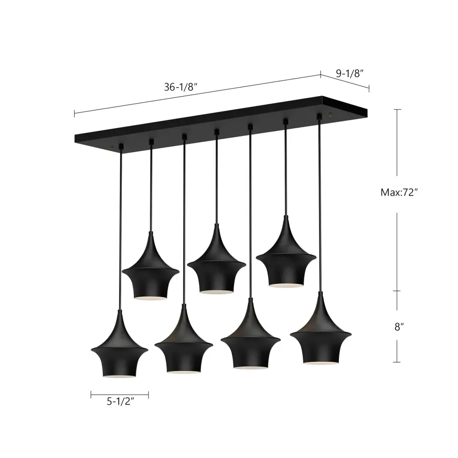 Emiko 36-Inch Linear Pendant in Brushed Gold - Image 7