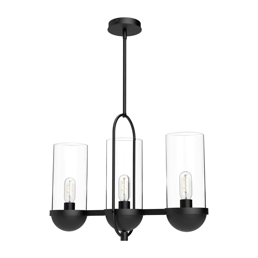 Cyrus 24-Inch Linear Pendant in Matte Black - Image 1