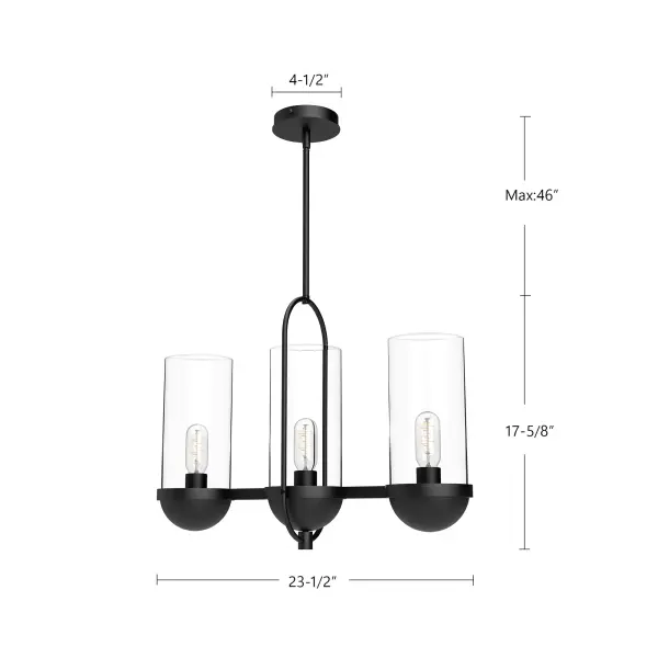 Cyrus 24-Inch Linear Pendant in Matte Black - Image 8