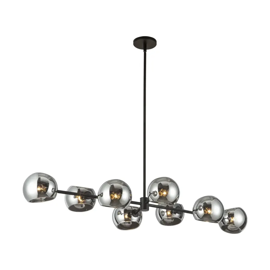 Willow 48-Inch Linear Pendant in Brushed Gold with Copper Glass - Image 11
