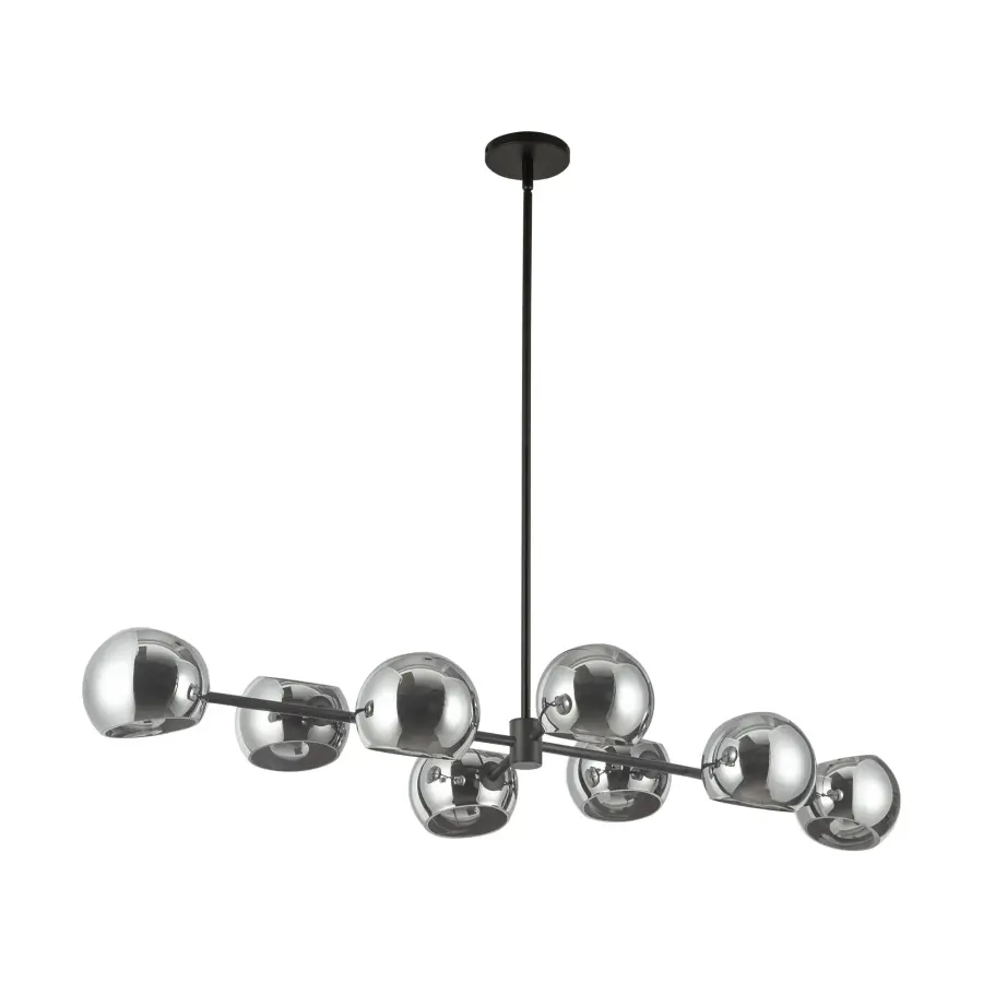 Willow 48-Inch Linear Pendant in Brushed Gold with Copper Glass - Image 12