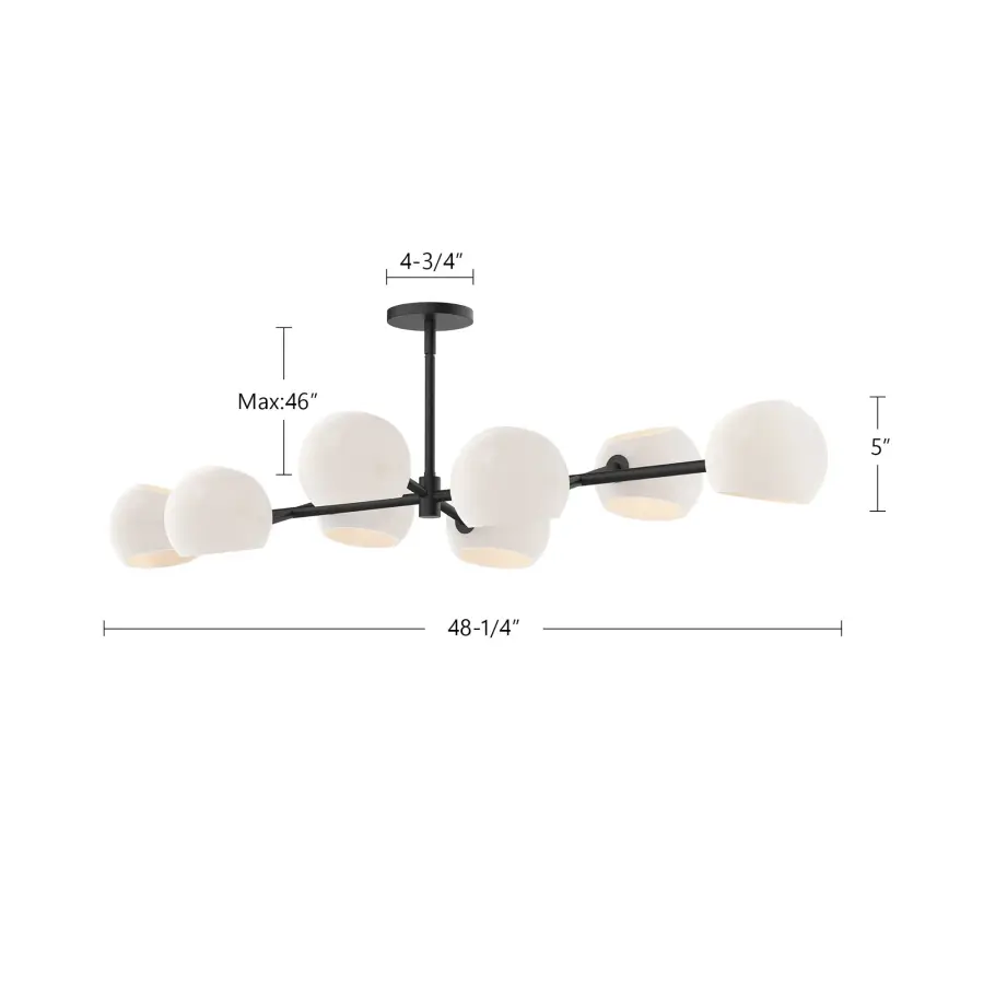 Willow 48-Inch Linear Pendant in Brushed Gold with Copper Glass - Image 24