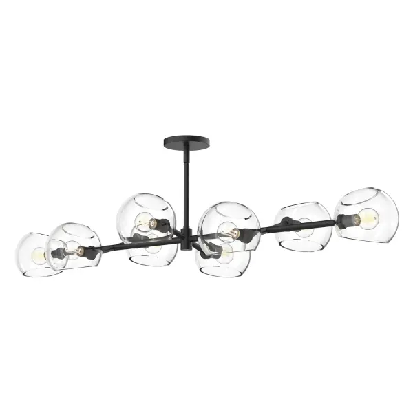 Willow 48-Inch Linear Pendant in Brushed Gold with Copper Glass - Image 8