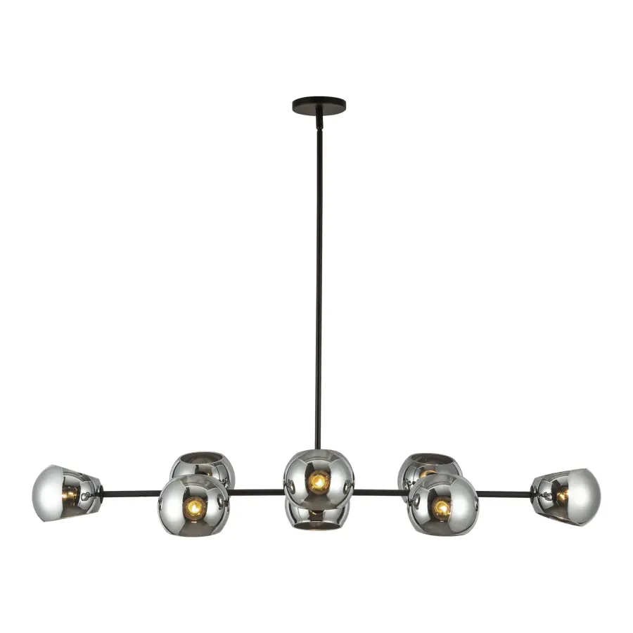 Willow 48-Inch Linear Pendant in Brushed Gold with Copper Glass - Image 10