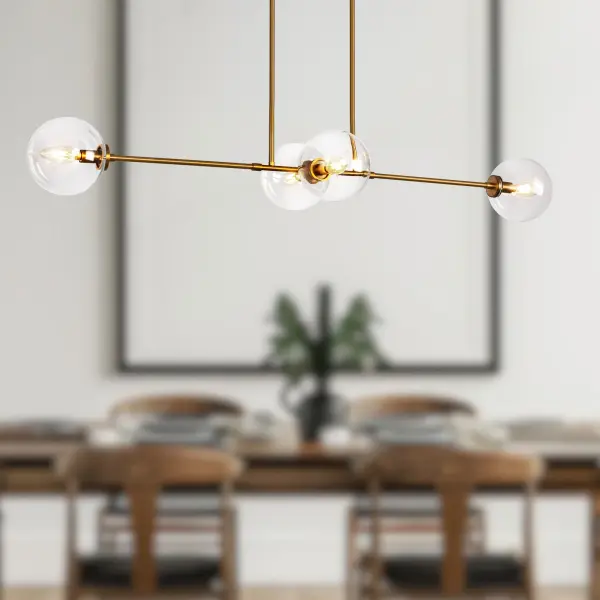 Cassia 48-Inch Linear Pendant in Aged Gold - Image 2