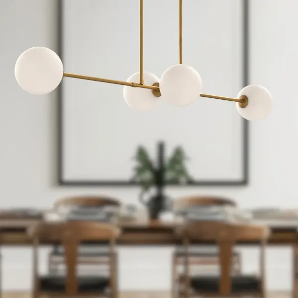 Cassia 48-Inch Linear Pendant in Aged Gold - Image 3