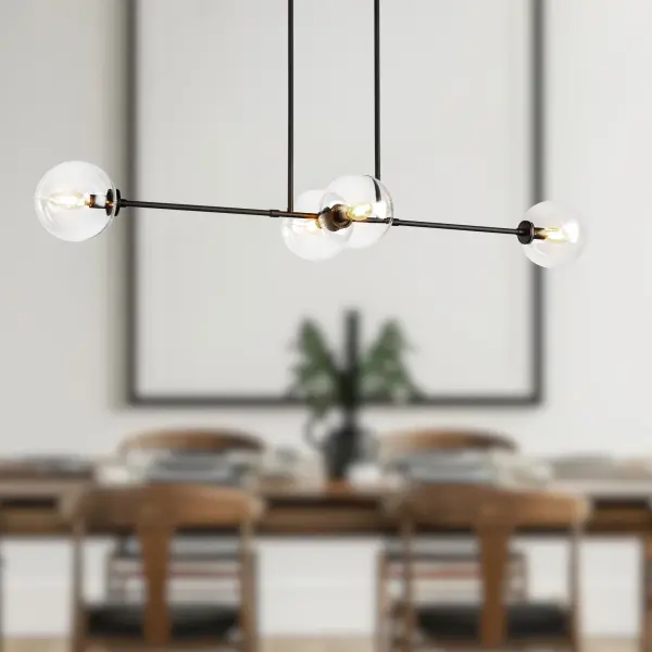 Cassia 48-Inch Linear Pendant in Aged Gold - Image 4