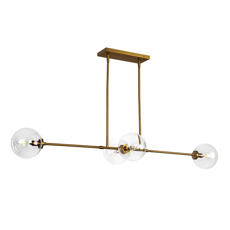 Cassia 48-Inch Linear Pendant in Aged Gold - Image 9
