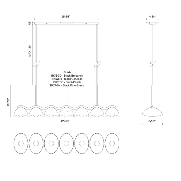 Atlas 42-Inch Linear Pendant in Matte Black - Image 23