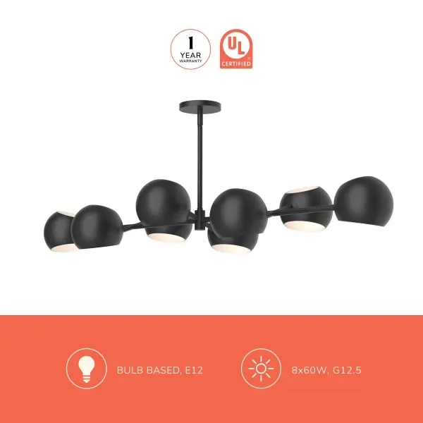 Willow 48-Inch Linear Pendant in Matte Black - Image 3