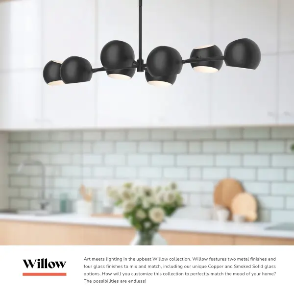 Willow 48-Inch Linear Pendant in Matte Black - Image 4